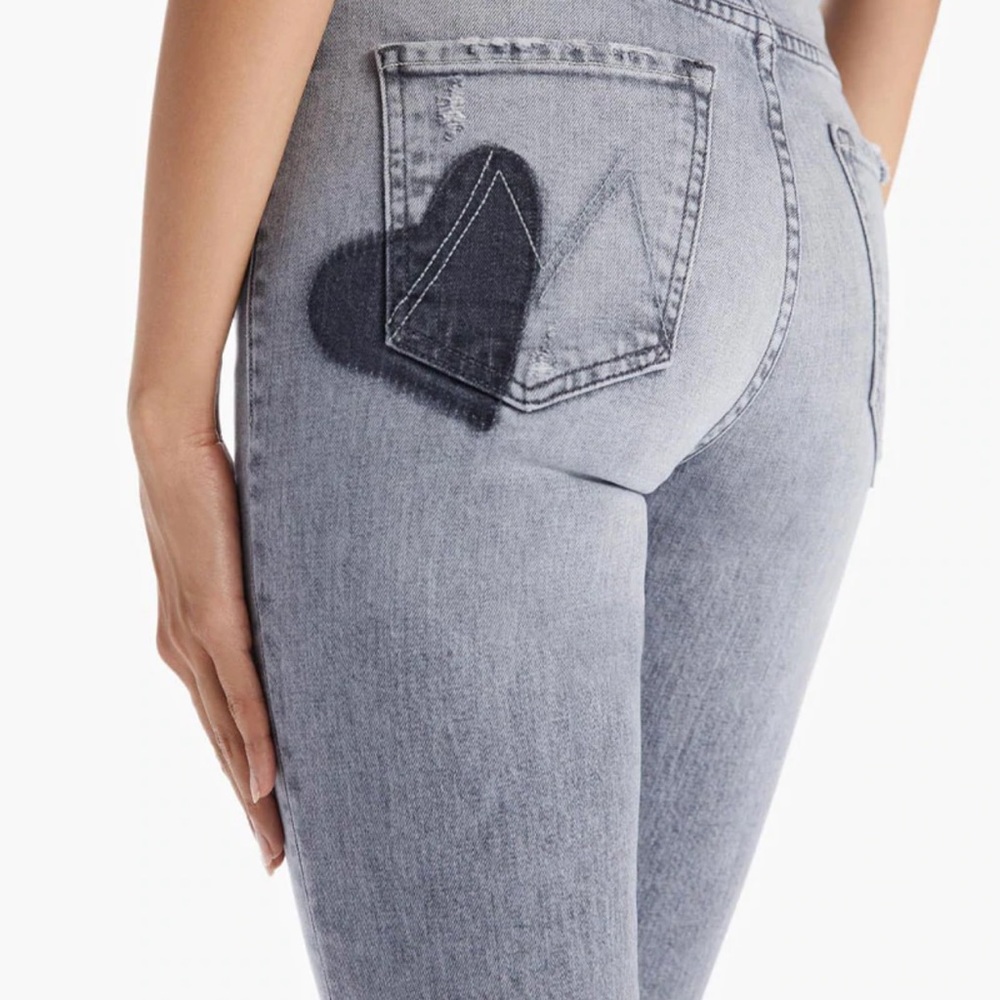Mother Denim Dazzler Ankle - Gray Heart -Size 29